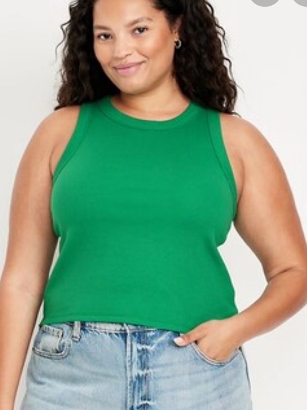 Green Sleeveless Tank Top